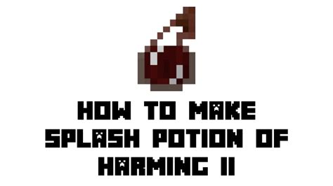 How To Make Potion Of Harming 2 In Minecraft