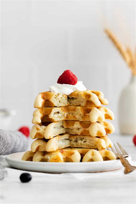 Cream Cheese Stuffed Waffles - The Cheese Knees