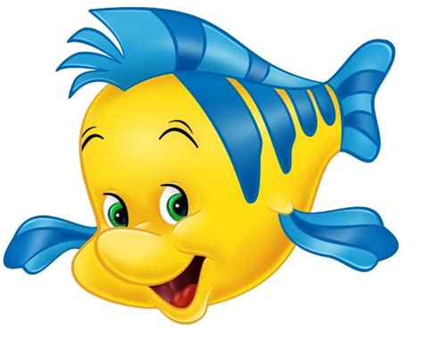 Yellow Fish with Blue Hair - Smiling | Mermaid Decor