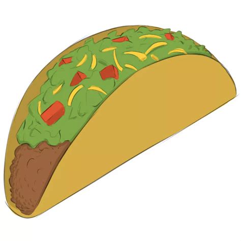 How to Draw a Taco - Easy Drawing Art