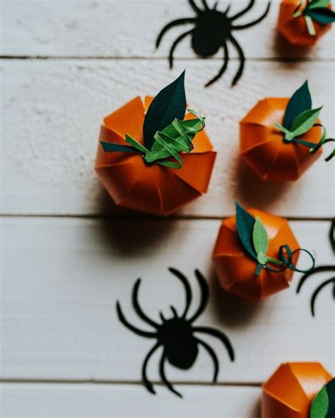 Festive Origami Pumpkins for Halloween Decor