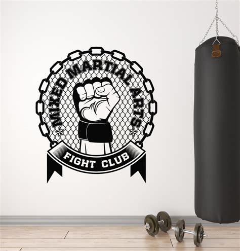 Vinyl Wall Decal MMA Fight Club Gym Mixed Martial Arts Stickers Mural — Wallstickers4you