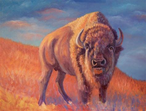 Paintings by Theresa Paden: Stages of my buffalo painting