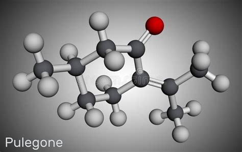 Pulegone Molecule. it is Natural Component of Essential Oils. Molecular ...