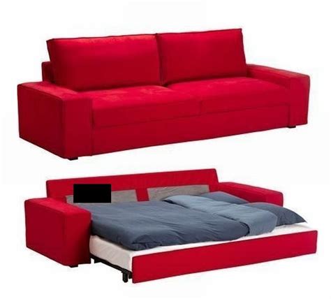 IKEA KIVIK Sofa Bed SLIPCOVER Sofabed Cover INGEBO BRIGHT RED