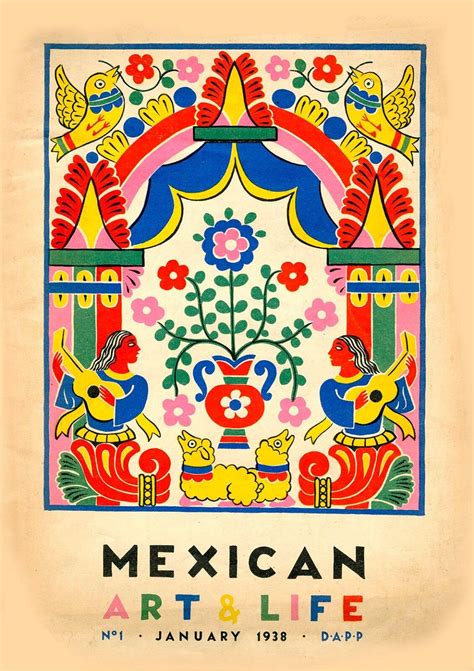 MEXICAN PRINT: 1930s Art and Life Culture Magazine Cover Poster | eBay