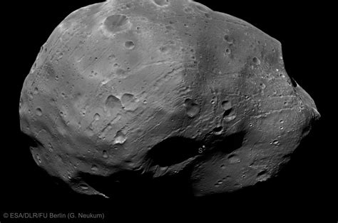 APOD: 2011 January 24 - Phobos South Pole from Mars Express