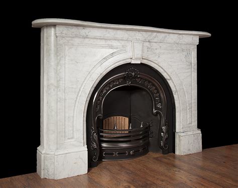 Victorian Carrara marble fireplace