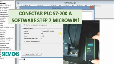 Conectar PLC Siemens S7-200 a computadora con software Step7 MicroWIN ...