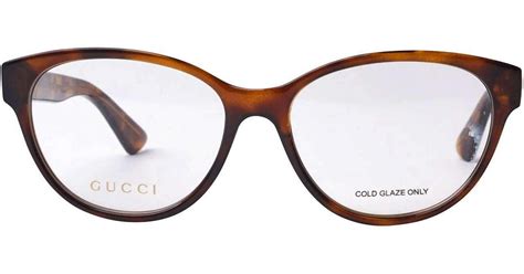 Gucci Cat Eye Frame Glasses in Brown - Lyst