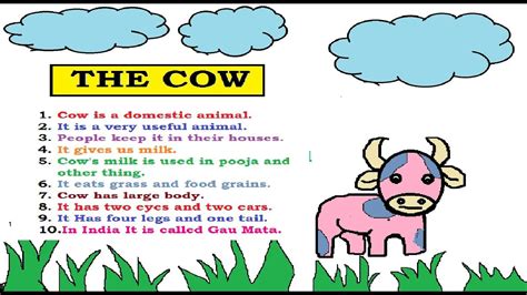 Essay on Cow || 10 lines On Cow in English Essay Writing || गाय पर 10 ...