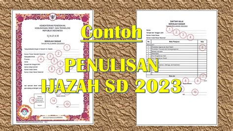 PANDUAN PENGISIAN BLANGKO IJAZAH SD TAHUN PELAJARAN 2020, 58% OFF