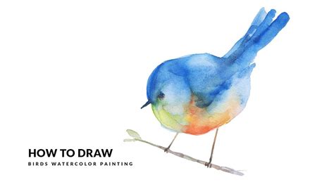 Watercolor Bird Painting Tutorial // Wet Watercolor Painting Technique ...