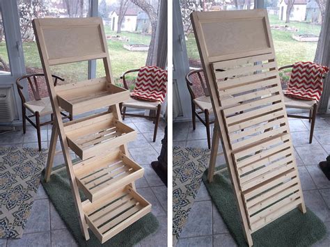 Folding Ladder Tray Made of Pine | Handcrafted by Jason Cooper