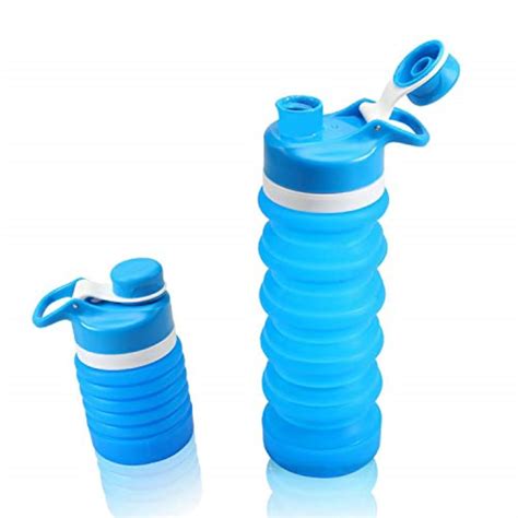 yeeone collapsible water bottle food-grade silicone fda approved,bpa free, leak proof portable ...