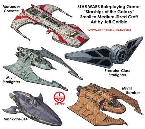 Star Wars RPG: Starships of the Galaxy - Small to Medium Vessels | Star wars spaceships, Star ...