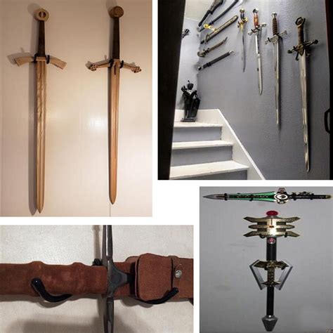 Sword Display Stand Sword Wall Mount Vertical Sword Foils Wall Hanger | eBay