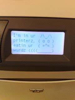 hacked printer | someone hacked the sigproc printer :] | Jennie | Flickr