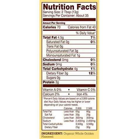 Bobs Red Mill Flaxseed Meal Nutrition Facts – Runners High Nutrition