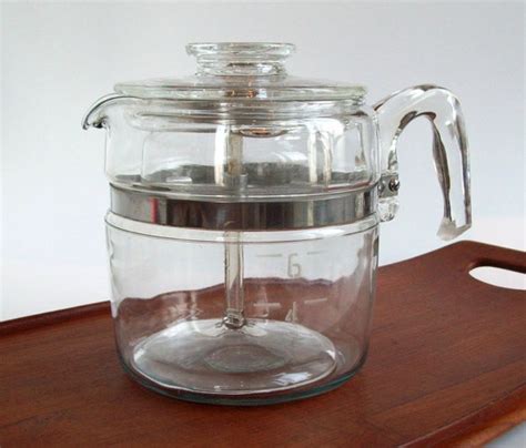 Vintage Pyrex Percolator Coffee Pot 6 Cup Rangetop