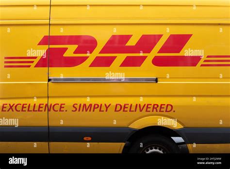 DHL logo seen on a DHL van Stock Photo - Alamy