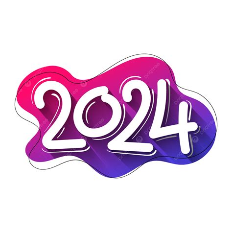 2024 In Gradient Style Vector, 2024, Gradient, Year PNG and Vector with ...