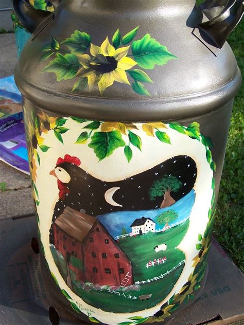 Arts by the Kickapoo | Painted milk cans, Old milk cans, Vintage milk can