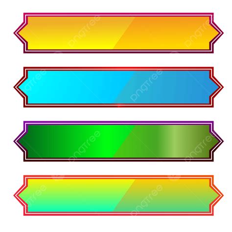 PNG Images 3d Images, Set Of Creative Banner Shapes Design 3d Light Color For Png Image Free ...