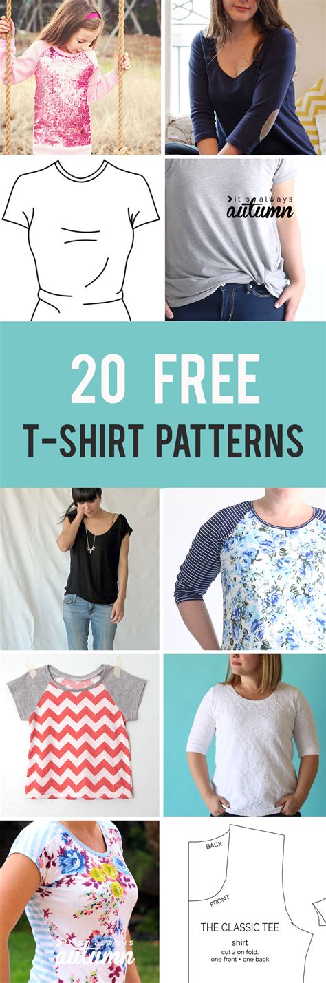 Beginner Printable T Shirt Sewing Pattern - prntbl ...