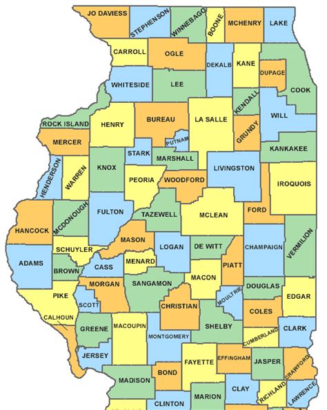 Map Of Illinois Counties And Cities