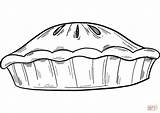 Simple Apple Pie Drawing Sketch Coloring Page sketch template
