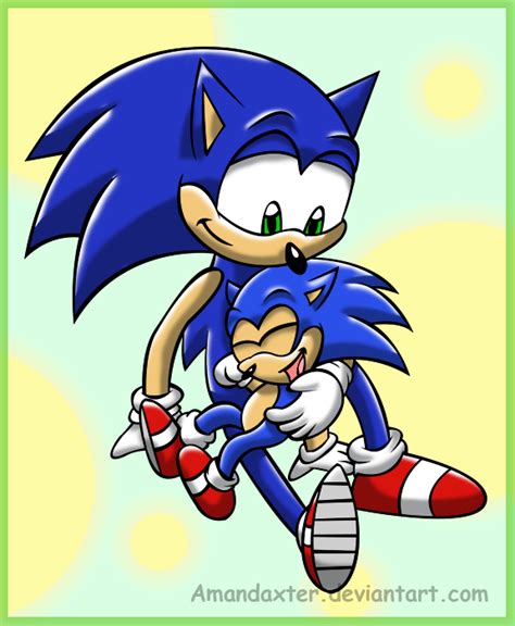 Sonic and Classic hugging -AT- by Amandaxter on DeviantArt