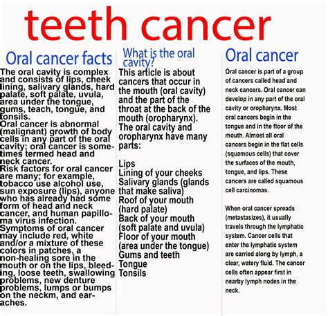 Teeth cancer - Symptoms, Causes, Treatments | teeth cancer