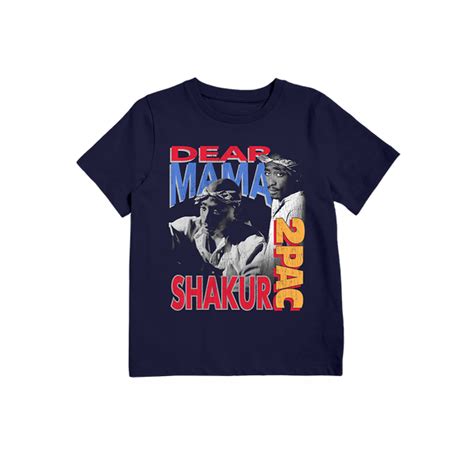 Dear Mama Navy Youth T-Shirt – 2PAC Official Store