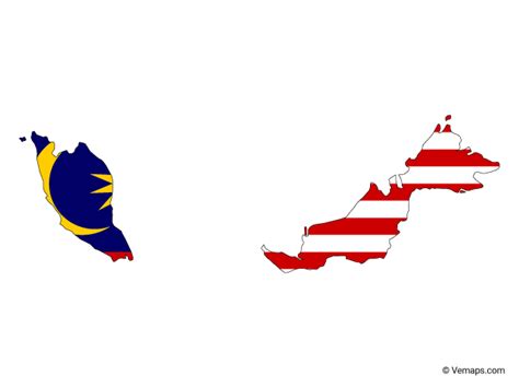 Flag Map of Malaysia | Free Vector Maps | Malaysia flag, Asian maps, Malaysia