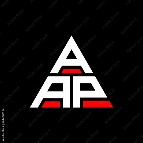 AAP triangle letter logo design with triangle shape. AAP triangle logo ...