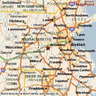 Framingham, Massachussetts Area Map & More