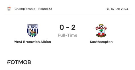 West Bromwich Albion vs Southampton - live score, predicted lineups and ...