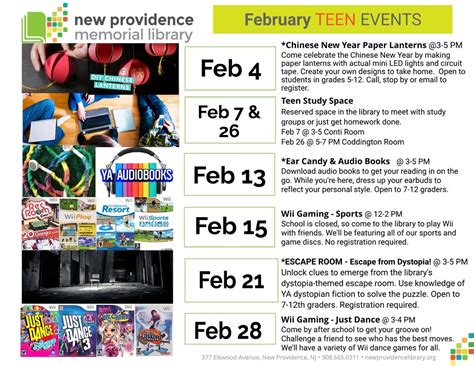 February 2019 Events at the New Providence Memorial Library | New Providence, NJ Patch