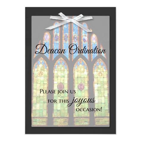 Deacon Ordination Invitation - Stain Glass | Zazzle.com