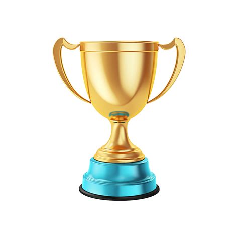 AI generated 3D cartoon trophy isolated on transparent background ...