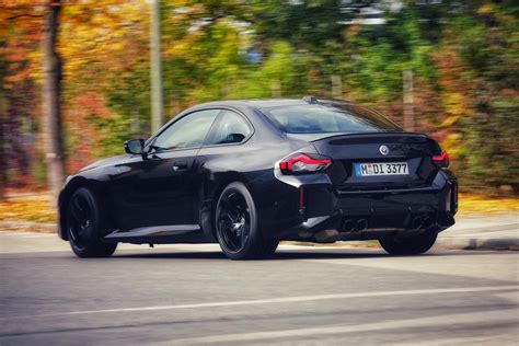 The 2023 BMW M2 (G87) in Sapphire Black spotted on the road