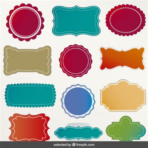 Colorful labels collection Vector | Free Download