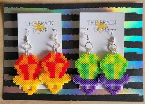 Ring Pops Mini Perler Beads Dangle Earrings Hama Fuse Fun Cute Jewelry Accessories Nostalgic 90s ...