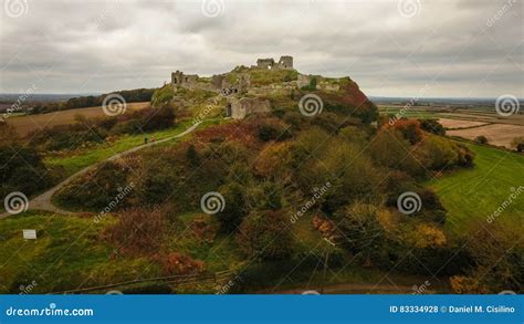 Aerial View. Rock of Dunamase. Portlaoise. Ireland Stock Photo - Image ...