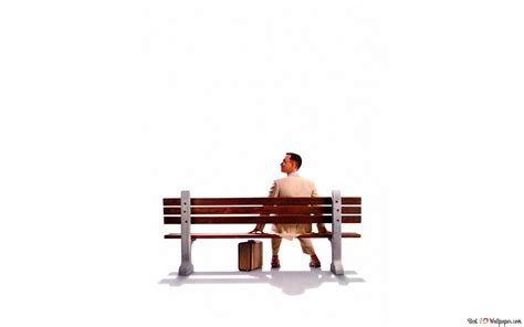 Forrest gump iconic bench scene 2K wallpaper download