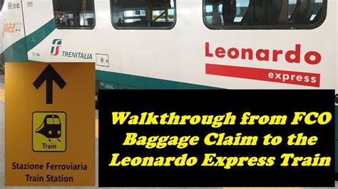 Walkthrough to Leonardo Express Train from Terminal 3 baggage claim ...