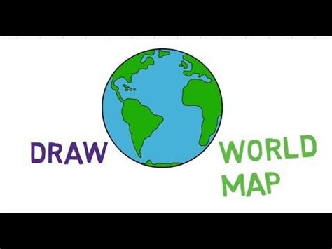 How to Draw World Map step by step (easy way) tutorial | jtv production - YouTube | World map ...