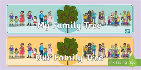 Family Tree Display Banner (teacher made) - Twinkl