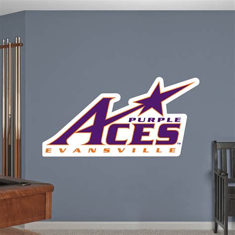 Evansville Purple Aces Logo Wall Decal | Shop Fathead® for Evansville ...